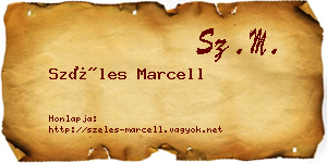 Széles Marcell névjegykártya