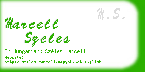 marcell szeles business card